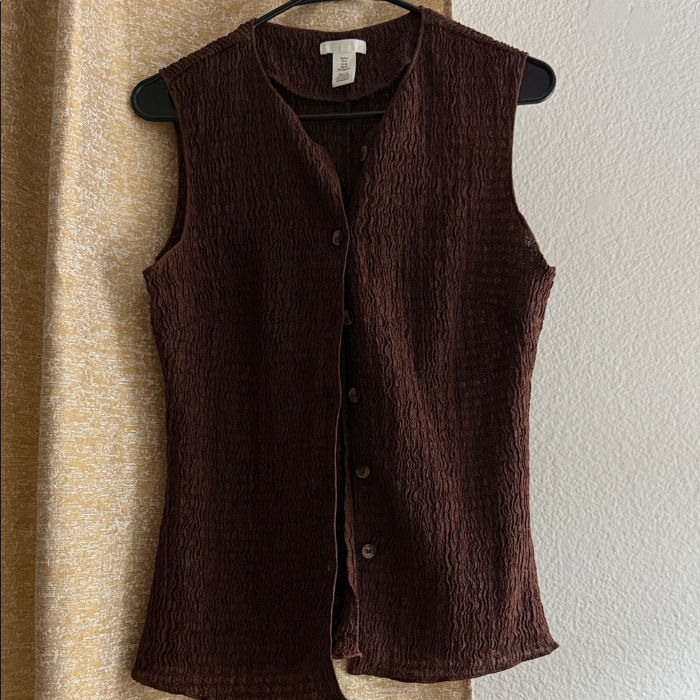 H&M Brown Button-Up Camisole